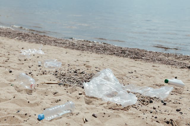 trash in ocean